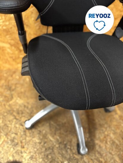 RH Logic 400 - refurbished ergonomische bureaustoel - zwart met hoofdsteun