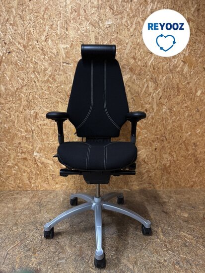 RH Logic 400 - refurbished ergonomische bureaustoel - zwart met hoofdsteun