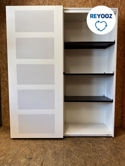 Ahrend akoestische schuifdeurkast 195x200 wit - tweedehands