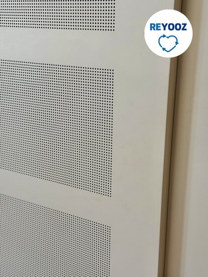 Ahrend akoestische schuifdeurkast 195x200 wit - tweedehands