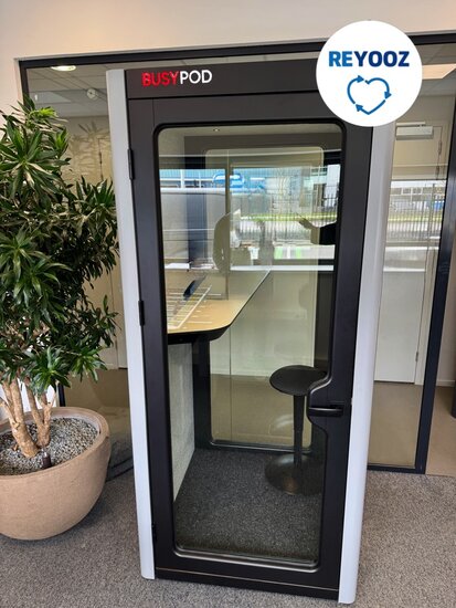 BUSYPOD - grijs - akoestische ruimte - belcel - circulaire bel cel