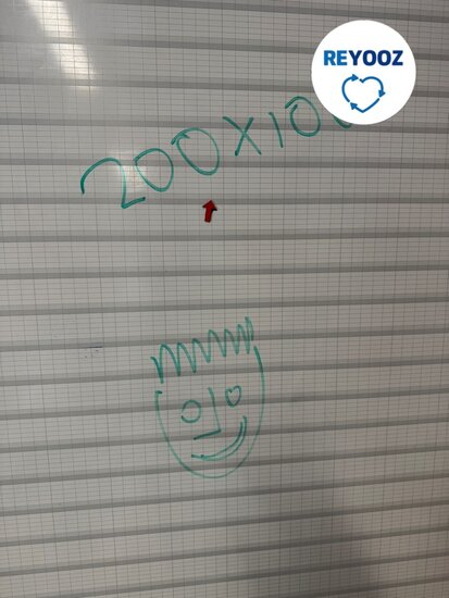 Whiteboard 200x100cm wit magnetisch en met weekplanning