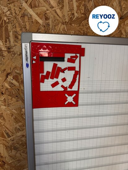 Whiteboard 200x100cm wit magnetisch en met weekplanning