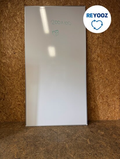 Whiteboard 200x100cm wit magnetisch