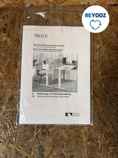 Konig-Neurath zit-sta bureau - 160x80 - zilvergrijs