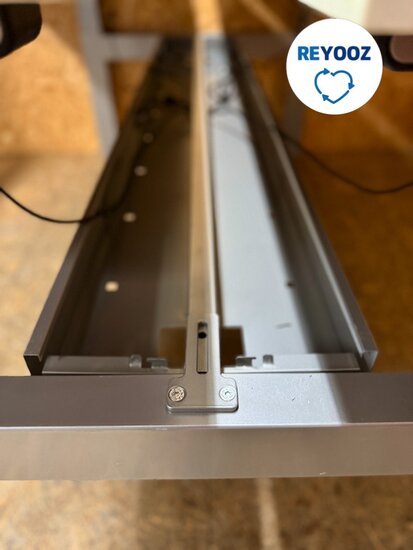 Vepa 180cm duo zit-sta bureau - memory - zilvergrijs