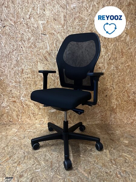 Bureaustoel Ahrend 160 - zwarte stof - tweedehands