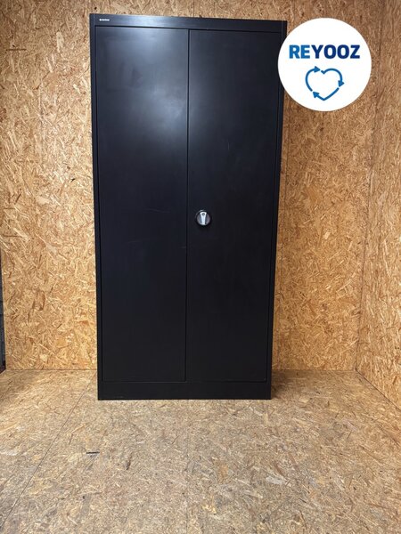 Overtoom revolving door cabinet - 195x95x41cm - Black with black doors Overtoom revolving door cabinet - 195x95x41cm - Black with black doors