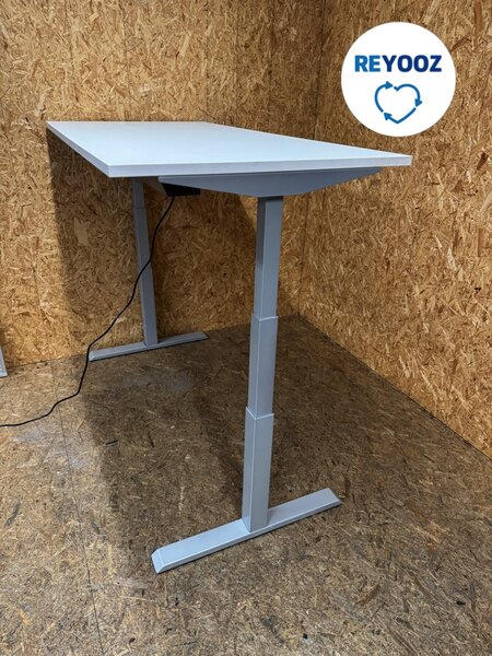 Actiforce 470 zit-sta bureau - zilvergrijs - tweedehands