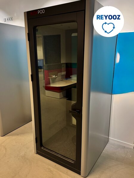 BusyPOD - belcel - akoestische ruimte - zilvergrijs - tweedehands 