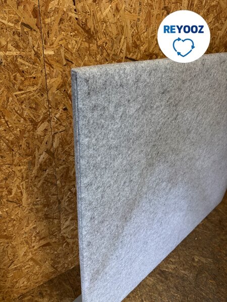 Acoustic panel - floor-standing - 160x120 - light grey - second-hand